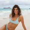Bleached Aqua Bralette Cheeky Set