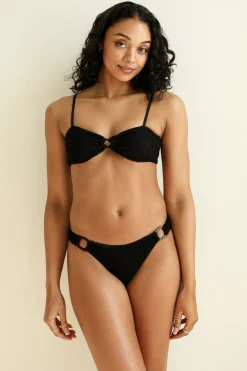 Lace Black Bandeau Cheeky Set