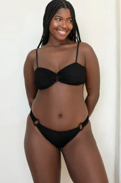 Lace Black Bandeau Cheeky Set