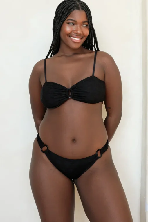 Lace Black Bandeau Cheeky Set