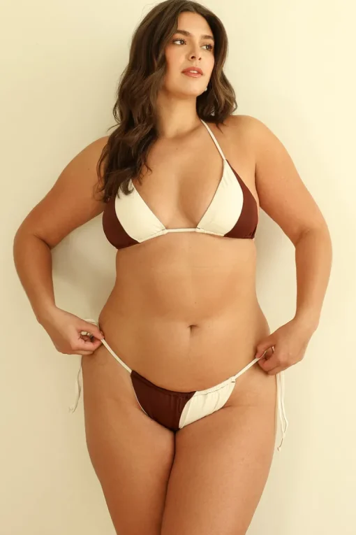 Mocha/Ivory Triangle Cheeky Set