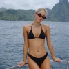 Palm Tie Back Triangle Bikini Top