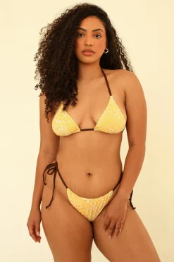 Palm Tie Back Triangle Bikini Top