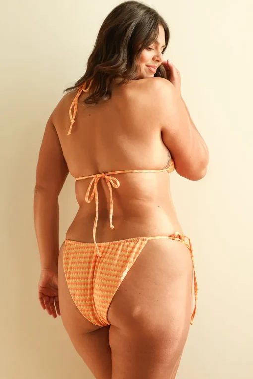 Palm Tie Back Triangle Bikini Top