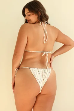 Palm Tie Back Triangle Bikini Top