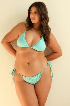 Palm Tie Back Triangle Bikini Top