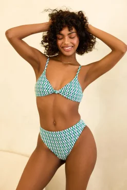 Seashore High Waist Cheeky Bikini Bottom