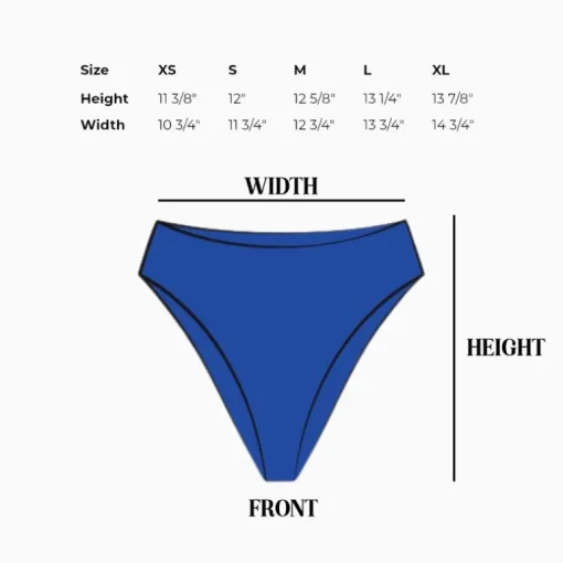 Seashore High Waist Cheeky Bikini Bottom