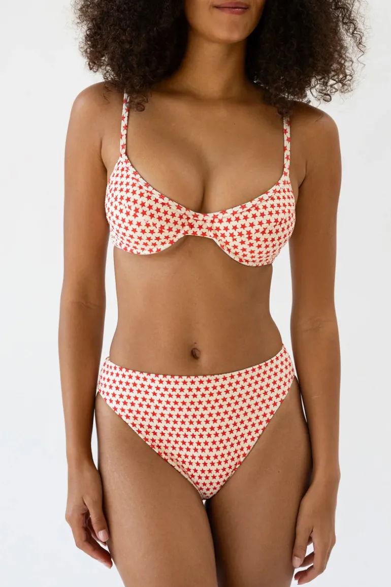 Seashore High Waist Cheeky Bikini Bottom