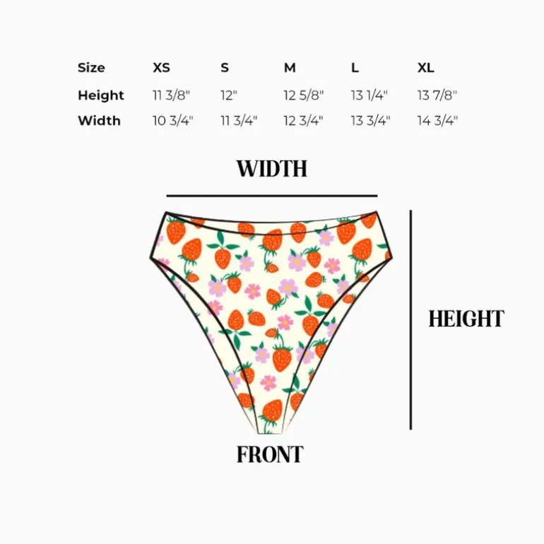 Seashore High Waist Cheeky Bikini Bottom