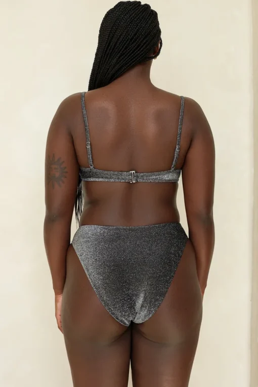 Sparkle Black Underwire Cheeky Set