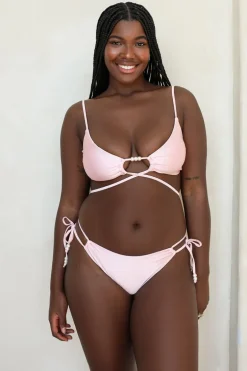 Sweet Pink Bandeau Cheeky Set